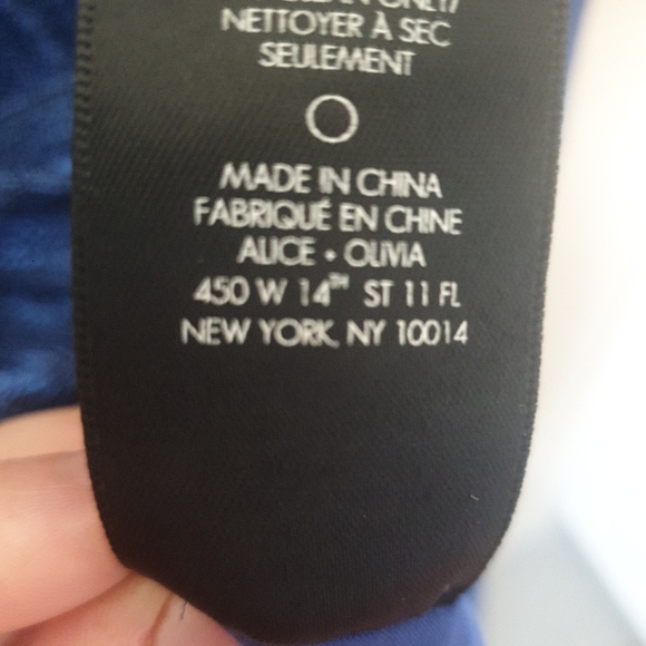 Alice & Olivia blue dress 3/4 sleeves - Picture 11 of 11